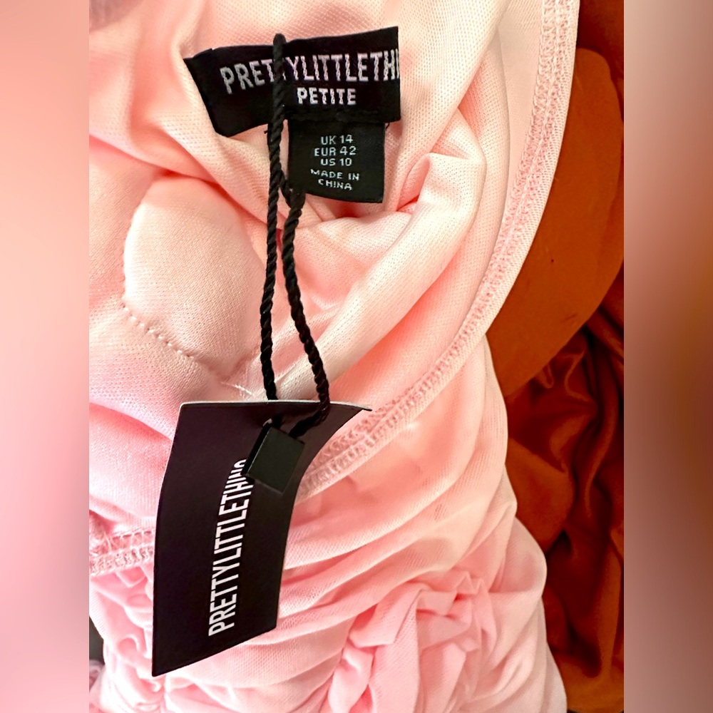 Pretty Little Thing 14 Pink Mini Dress (Brand New Never worn w tags) PETITE